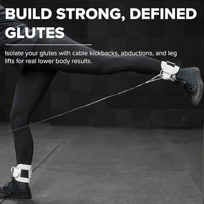 Women's Ankle Strap for Cable Machines & Resistance Bands: Gym & Home Workout Cuff Attachment for Leg Extensions, Kickbacks, Hip Abductors - Booty Exercises