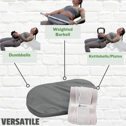 Hip Thrust Pad Women Thick Protection | Booty Glute Workout | Barbell Dumbbell Kettlebells | Sciatic Lower Back | Hip Thrusts Non-Slip | Lightweight Portable