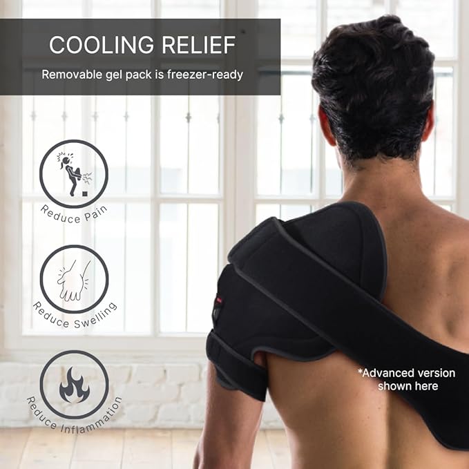 NatraCure Advanced Hot or Cold Therapy Shoulder Ice Pack Wrap, for Shoulder Pain Relief - (Heating Pad for Rotator Cuff Injuries, Surgery, Gym Injuries, Baseball, Pitching) - 16032