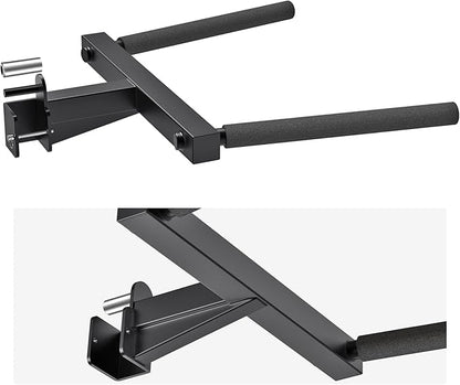 Kipika Y-Shaped Dip Bar for Power Cage with 5/8" or 1" Hole - Dip Bar Attachments for Home Gym - Heavy Duty Power Rack Attachments - Squat Rack Accessories for Strength Training