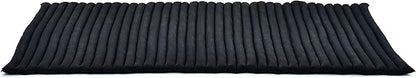 Leewadee - Kapok Roll Mat – Handcrafted Folding Sleep & Relaxation Mattress from Thailand, Ideal as Guest Bed, Camping Mat, Yoga Mat or Traditional Futon, 75 x 39 inches, Black