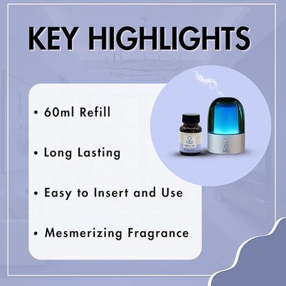 G's Breeze Smart Aroma Diffuser with 60ml Superstar Scent Refill – Bluetooth & Wi-Fi App Control, LED Lighting, Adjustable Intensity, Long-Lasting Fresh Clean Masculine Fragrance for Home or Office