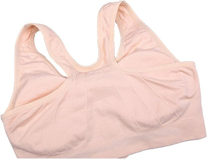 Women's Zipper Front Closure Sports Bra Racerback Yoga Bras