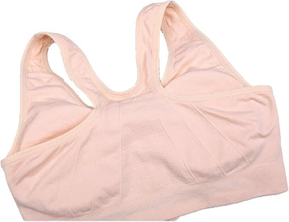 Women's Zipper Front Closure Sports Bra Racerback Yoga Bras