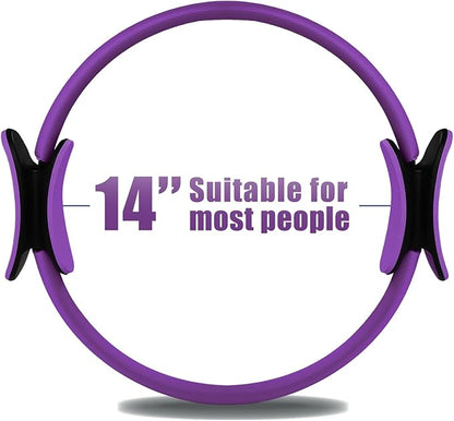 RitFit Pilates Ring Circle - 14 Inch Magic Fitness Circle for Toning Inner & Outer Thighs, Bonus Workout Guide Included