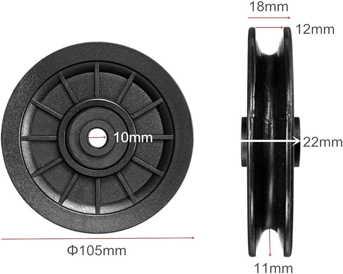 Replacement Part 105mm Fitness Gym Bearing Pulley Wheel Cable Pulley Wheel Durable