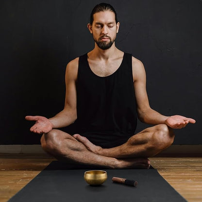 Tibetan Singing Bowl Set (3.15 Inch, copper) - Hand-Hammered, Perfect for Sound Bath, Yoga & Meditation Stress Relief - Ideal Gift for Beginners, Mallet, Includes Cushion, Storage bag