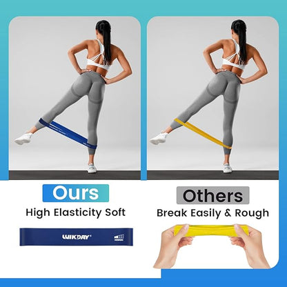 Exercise Resistance Bands with Handles for Working Out, 150/200/250/300 lbs Workout Bands Set with Door Anchor for Physical Therapy, Yoga, Pilates