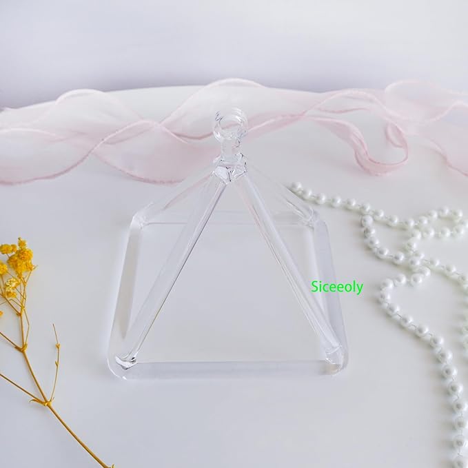 Clear Quartz Pyramid 4 inch Crystal Singing Pyramid Healing Musical Instrument For Sound Healing Meditation With Crystal Singing Bowl Striker