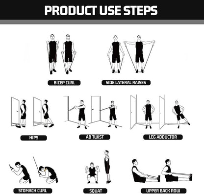 VEICK Resistance Bands, Exercise Bands, Workout Bands, Resistance Bands for Working Out with Handles for Men and Women, Exercising Bands for Fitness Weights Work Out at Home