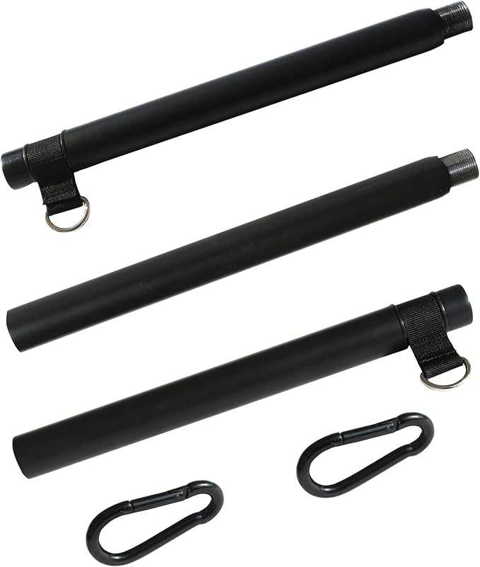 Portable Resistance Band Bar, Carbon Steel Resistance Bar for Resistance Bands, Dual Cable Machine Bar, Straight Bar Cable Attachment, MAX Weight Loading 60kg, Adjustable from 37" to 24.8"