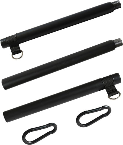 Portable Resistance Band Bar, Carbon Steel Resistance Bar for Resistance Bands, Dual Cable Machine Bar, Straight Bar Cable Attachment, MAX Weight Loading 60kg, Adjustable from 37" to 24.8"