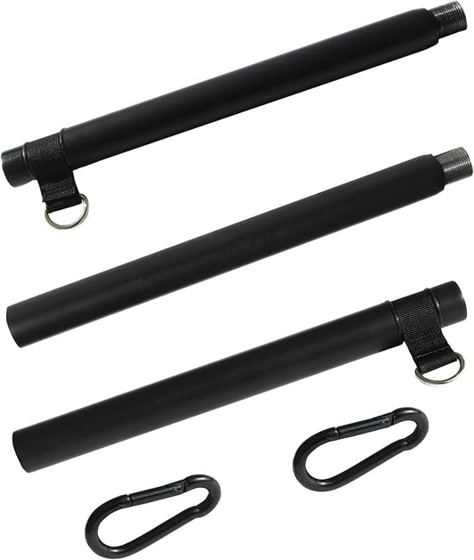 Portable Resistance Band Bar, Carbon Steel Resistance Bar for Resistance Bands, Dual Cable Machine Bar, Straight Bar Cable Attachment, MAX Weight Loading 60kg, Adjustable from 37" to 24.8"