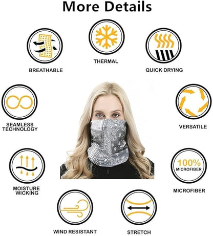 Headband Neck Gaiter Head Wrap Headwear Face Mask Magic Scarf Bandana for Men and Women