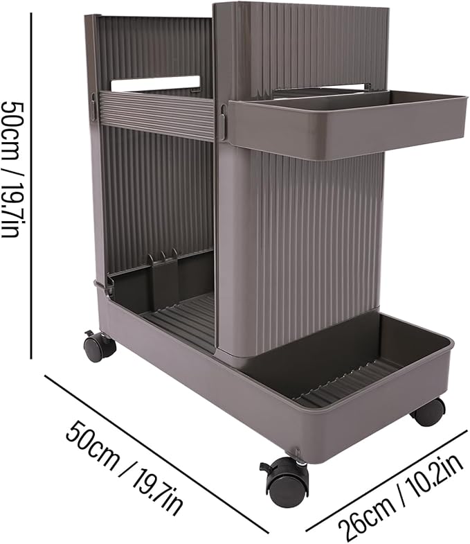 Yoga Mat Storage Rack with Wheels, Weight Cart Stand Small Gym Racks Yoga Racks, Storage Organizer Home Gym Equipment for Homes, Gyms, Schools (Grey)