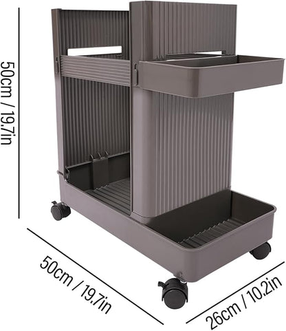 Yoga Mat Storage Rack with Wheels, Weight Cart Stand Small Gym Racks Yoga Racks, Storage Organizer Home Gym Equipment for Homes, Gyms, Schools (Grey)