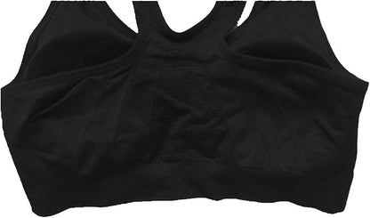 Women's Zipper Front Closure Sports Bra Racerback Yoga Bras