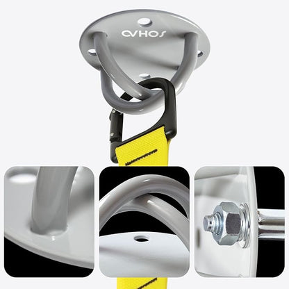 Wall Ceiling Mount Bracket for Suspension Straps, Aerial Yoga Swing & Hammock, Gymnastic Rings, Boxing Punching Bags, Body Strength Gym Equipment and Battle Ropes