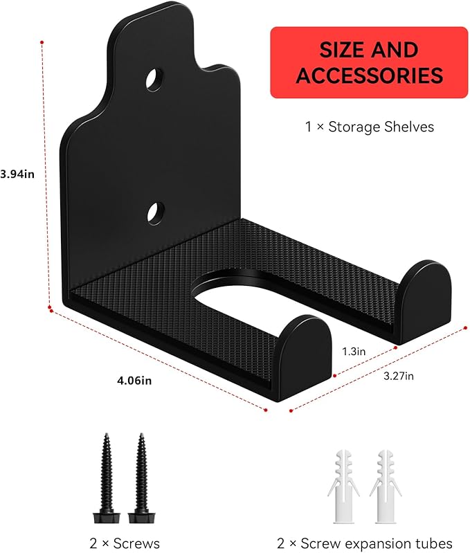 Barbell Wall Holder,Single Barbell wall Mount Hanger,Garage Gym Bar Wall Rack,Vertical Olympic Hanger wall Mount Rack,Space Saving Gym Accessory,Holds Under 33mm Bar Size(Black)