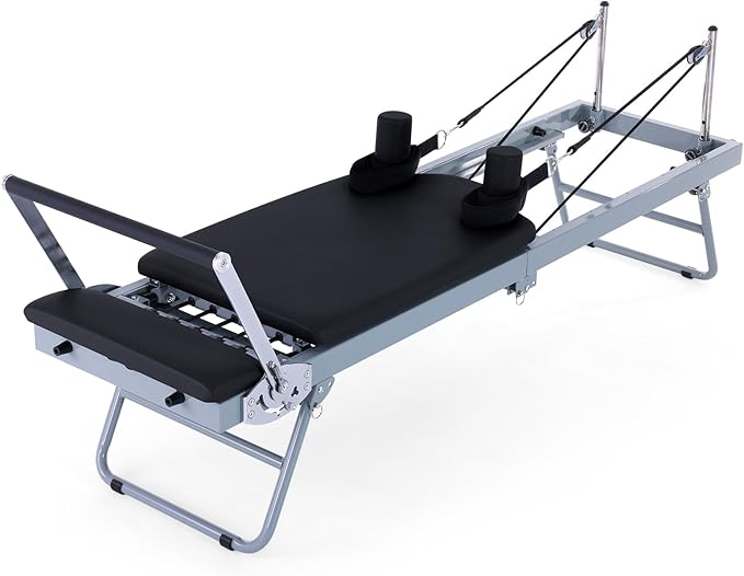ARKANTOS Pilates Reformer Machine Foldable, Reformer Pilates Equipment for Gym Workout and Home Use, Suitable for Intermediate and Beginners Users