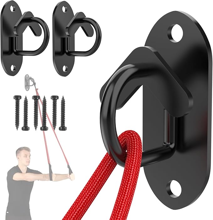 Resistance Band Wall Anchors System, Wall Mount Workout Anchors for Exercise Bands