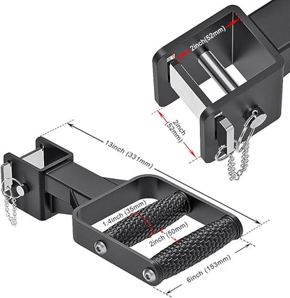 Kipika Y-Shaped Dip Bar for Power Cage with 5/8" or 1" Hole - Dip Bar Attachments for Home Gym - Heavy Duty Power Rack Attachments - Squat Rack Accessories for Strength Training