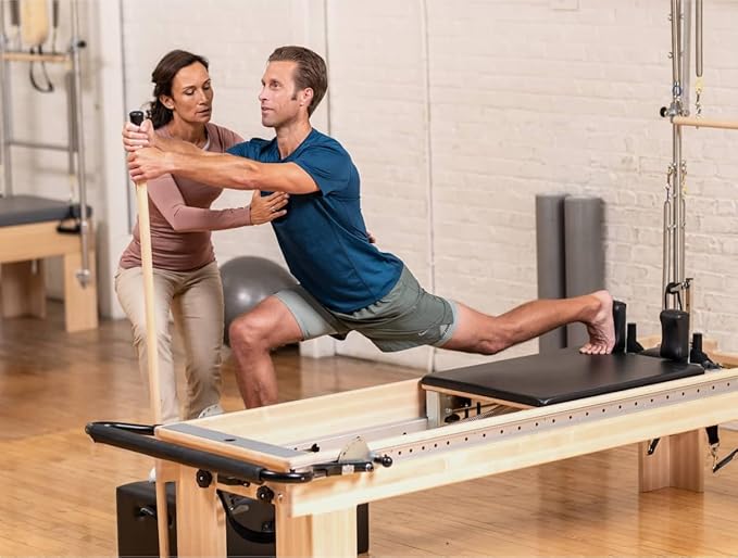 Balanced Body Gondola Pole for Use with Pilates Reformer, Balance Pole for Pilates Exercise, Wooden Exercise Stick for Home Gyms or Studios, 5 feet