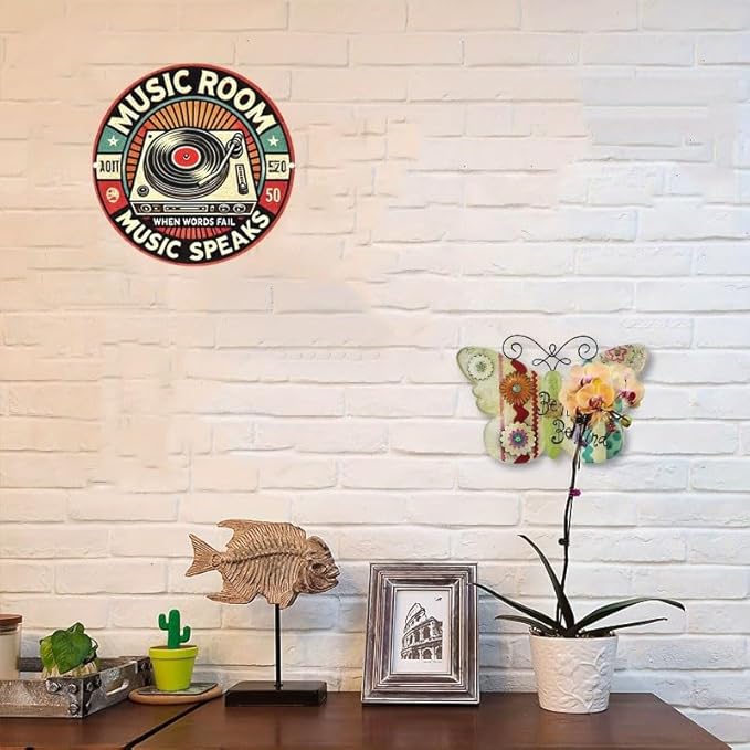 Cbngaoey Vintage Vinyl Record Wall Art - Ideal for Music Lovers, Perfect for Bedroom, Home Bar & Club Decor, Great Christmas Gift, Music Room Decor
