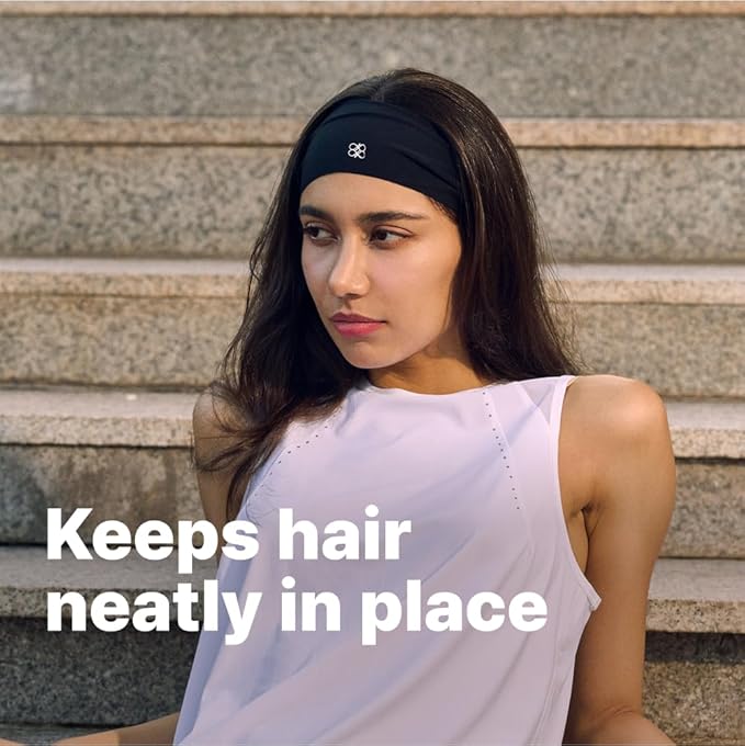 Non-Slip Headband (1 Pack) - Moisture Wicking Sports Sweatband for Men, Women & Youth - Athletic Workout Band for Running, Flag Football, Yoga, Tennis & Helmet Liner