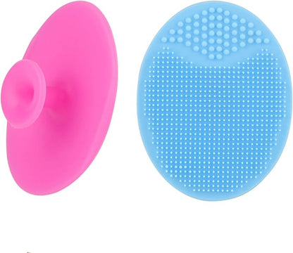 Face Scrubber,2 Pack Soft Silicone Scrubbies Facial Cleansing Pad Face Exfoliator Face Scrub Face Brush Silicone Scrubby for Massage Pore Cleansing Blackhead Removing Exfoliating,Cool Gift for Girl