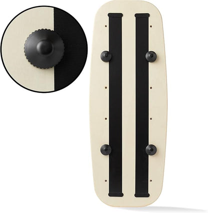 Philosophy Gym Balance Board - Wooden Balance Trainer with Adjustable Stoppers