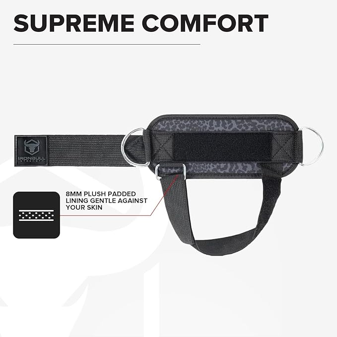Women's Kickback Ankle Strap for Cable Machines & Resistance Bands: Gym & Home Workout Cuff Attachment for Leg Extensions, Kickbacks, Hip Abductors - Booty Exercises" (Pair, Black Leopard)