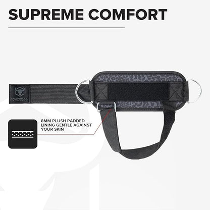 Women's Kickback Ankle Strap for Cable Machines & Resistance Bands: Gym & Home Workout Cuff Attachment for Leg Extensions, Kickbacks, Hip Abductors - Booty Exercises" (Pair, Black Leopard)