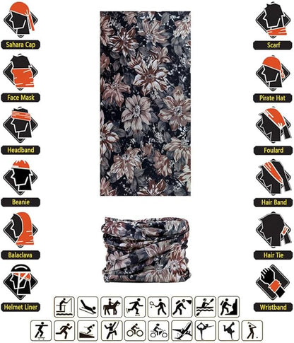 Headband Neck Gaiter Head Wrap Headwear Face Mask Magic Scarf Bandana for Men and Women