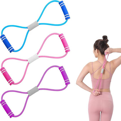 3PC Saludea Resistance Band,Saludea Band with Handles, 8 Shaped Elastic Pull Yoga Tension Rope, Pull Rope for Home Workout, Yoga, Gym Exercise,Strength Training