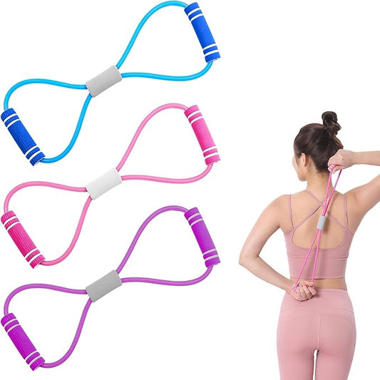 3PC Saludea Resistance Band,Saludea Band with Handles, 8 Shaped Elastic Pull Yoga Tension Rope, Pull Rope for Home Workout, Yoga, Gym Exercise,Strength Training