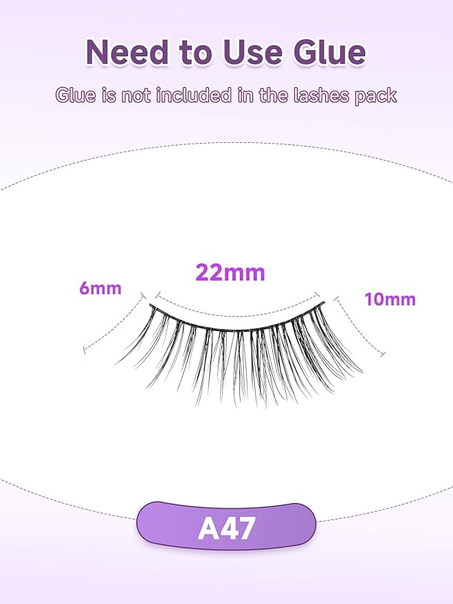 Half Lashes False Eyelashes Natural Cat Eye Lashes 10mm Short Eyelashes 3D Volume False Lashes Soft Strip Lashes Pack C Curl Natural Eyelashes Half Fake Lashes 7 Pair EVENTILL