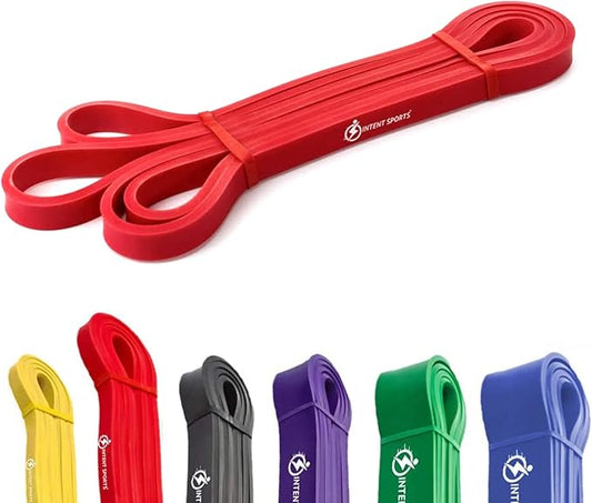 INTENT SPORTS Pull Up Assist Bands – Assistance and Resistance Bands for Pull-Up, Fitness, Body Stretching, Mobility Work, Weightlifting, Heavy Duty - Single/Set – Exercise Videos - eBook!