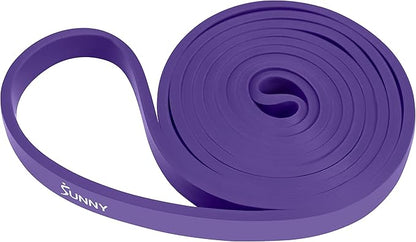 Sunny Health & Fitness Versatile Resistance Bands (Single or Combo Set) for Strength Training, Power Cage, Squat Rack, Home Gym, Body Stretching, Physical Therapy – 100, 140, 160, 180 & 10-75 LB Combo