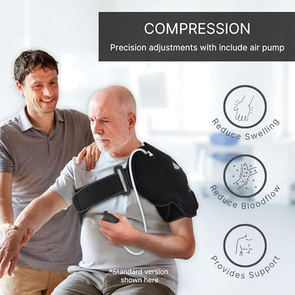 NatraCure Hot or Cold Therapy Shoulder Ice Pack Wrap, Brace for Pain Relief - (Heating Pad for Rotator Cuff Injuries, Surgery, Gym, Baseball, Pitching) - 6032