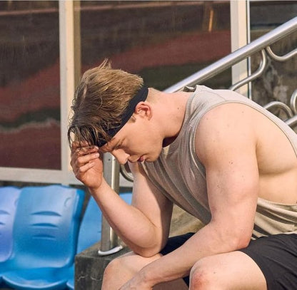 Non-Slip Headband (1 Pack) - Moisture Wicking Sports Sweatband for Men, Women & Youth - Athletic Workout Band for Running, Flag Football, Yoga, Tennis & Helmet Liner