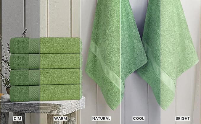 Utopia Towels 6 Pack Medium Bath Towel Set, 24 by 48 Inches, 500 GSM 100% Ring Spun Cotton, Lightweight and Highly Absorbent Quick Drying Premium Towels for Hotel, Spa and Bathroom, Sage Green