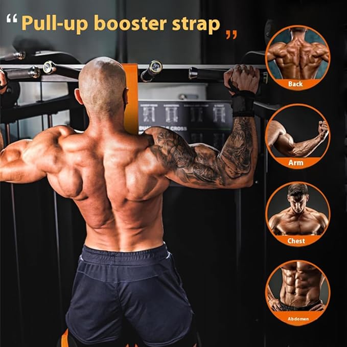 Pull up Assistance Bands Set, Heavy-Duty Pull up Workout Band for Men Women, Adjustable Weight/Size with Fabric Feet/Knee Rest, Home Gym Workout, Strength Training Band, 150/225/300lb