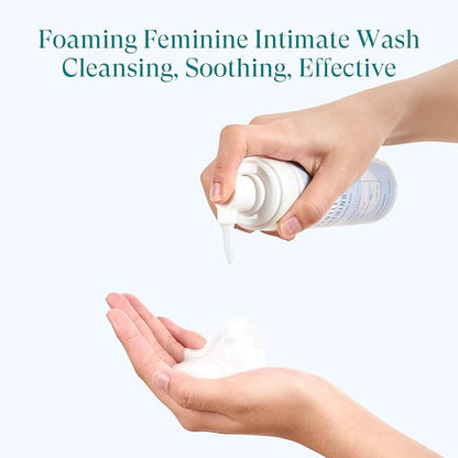 Soothing Foaming Feminine Wash for Women Ph Balance - Gentle Plant-Based Body Wash for Sensitive Skin - Vaginal Reduces Odor - Paraben & Dioxide Free, Unscented, 6.76 Fl.Oz, Pack of 1