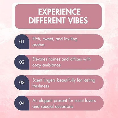 G's Breeze Smart Aroma Diffuser with 60ml Dark Chocolate & Strawberry Refill – Wi-Fi & Bluetooth Control, LED Light, Adjustable Intensity, Long-Lasting Sweet Fruity Gourmand Scent for Home or Office