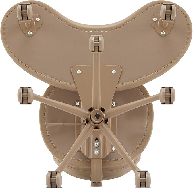 Meditation Chair Plus, Cross Legged Chair with Wheels, ADHD Chair, Criss Cross Desk Chair with Lumbar Support and Adjustable Stool, Flexible Design for Fidgety Sitters, Ivory