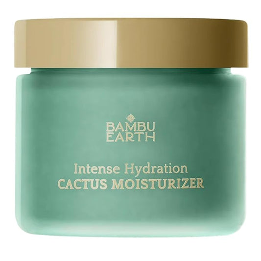 BAMBU EARTH Intense Hydration Cactus Face Moisturizer - Deeply Hydrate with Pressed Serum Formula - Skincare to Soften Texture, Balanced Complexion for Healthy-Looking Glow - 1.6 oz net wt.