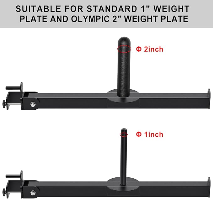 Belt Squat Attachment for 2" x 2" or 3" x 3" Power Rack with 5/8" or 1" Holes, Landmine Belt Squat Machine, Compatible with 1" & 2" Weight Plates, Home Gym Squat Rack Accessories