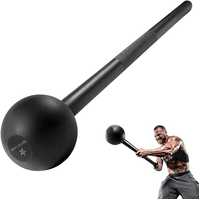 Yes4All Steel Mace Bell for Strength Training - Support Full Body, Muscles, Shoulder, Grips & Forearms Workouts to Rehabilitation, Stretching 5, 7, 10, 15, 20, 25, 30lb For Woman & Man