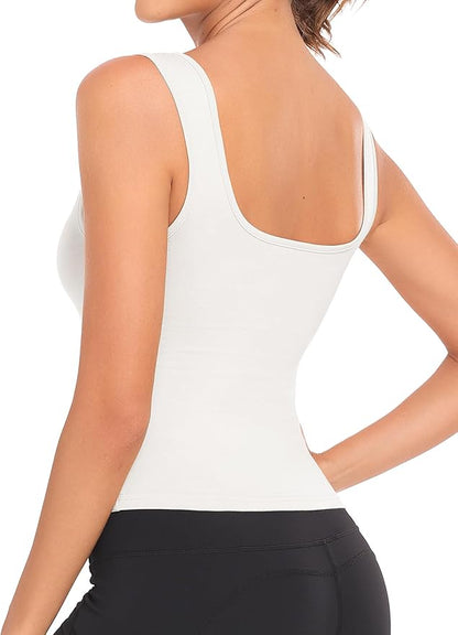 Porvike Sports Crop Tank Tops for Women Cropped Workout Tops Racerback Running Yoga Tanks Cotton Sleeveless Gym Shirts 3 Pack